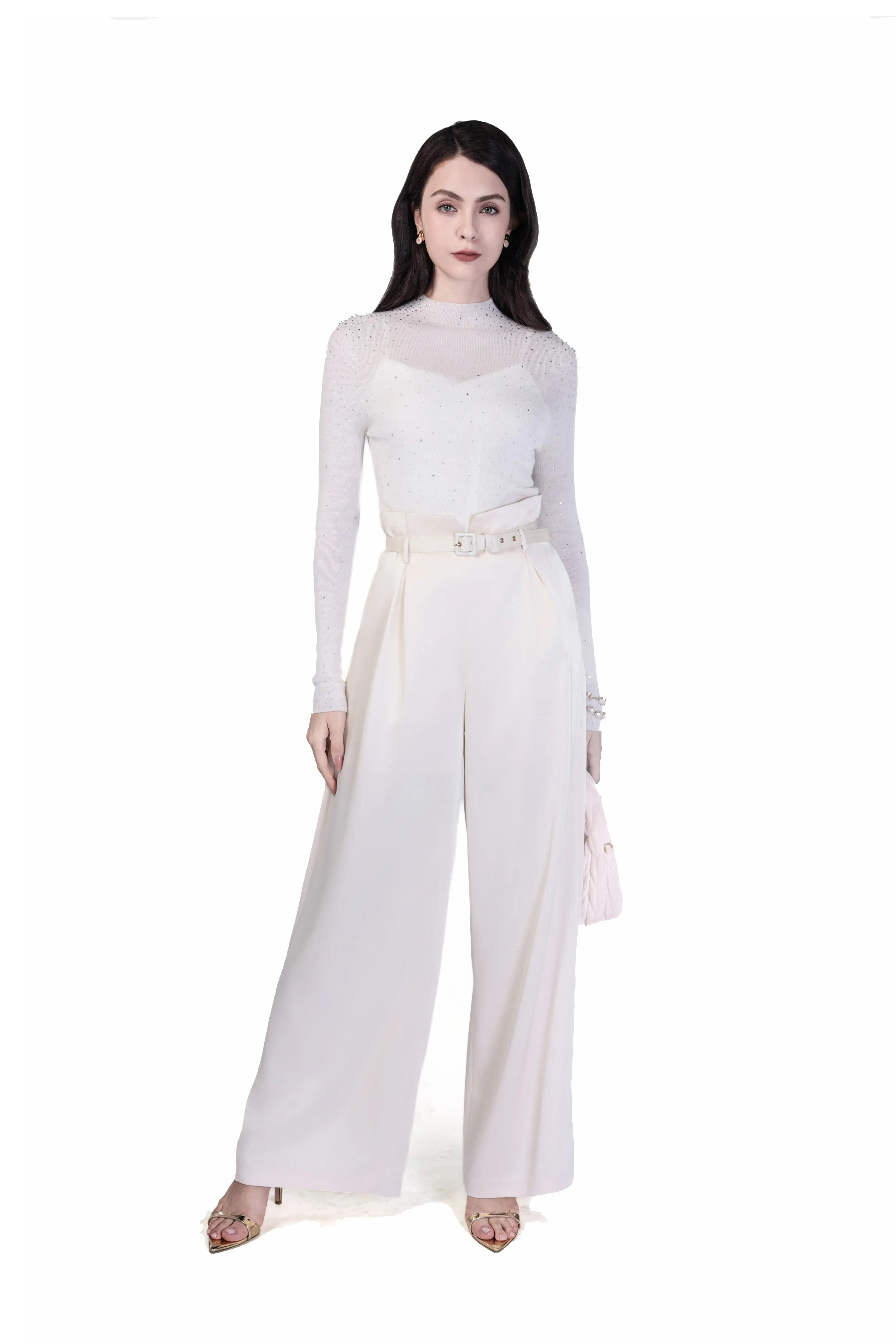 Playful White Polka Dot Top ULA